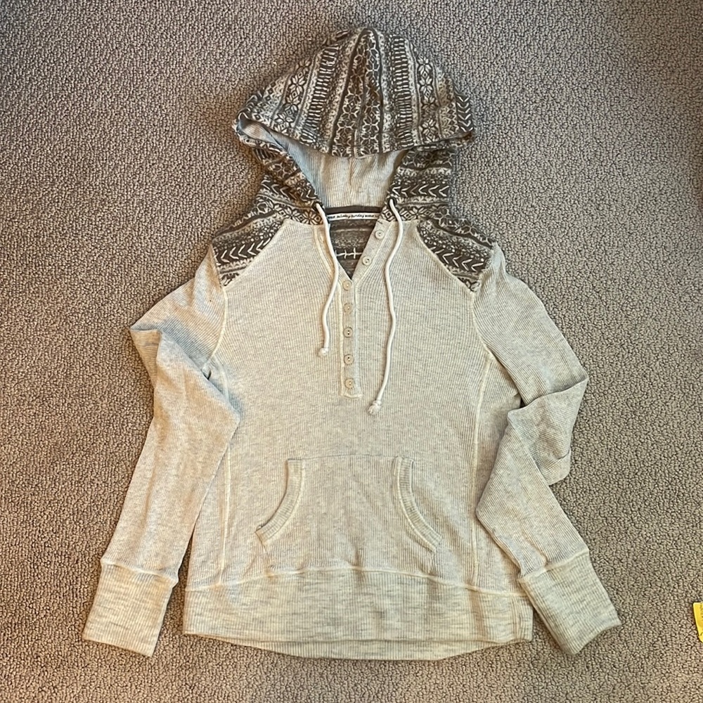 Anthropology Waffle Knit Pull Over